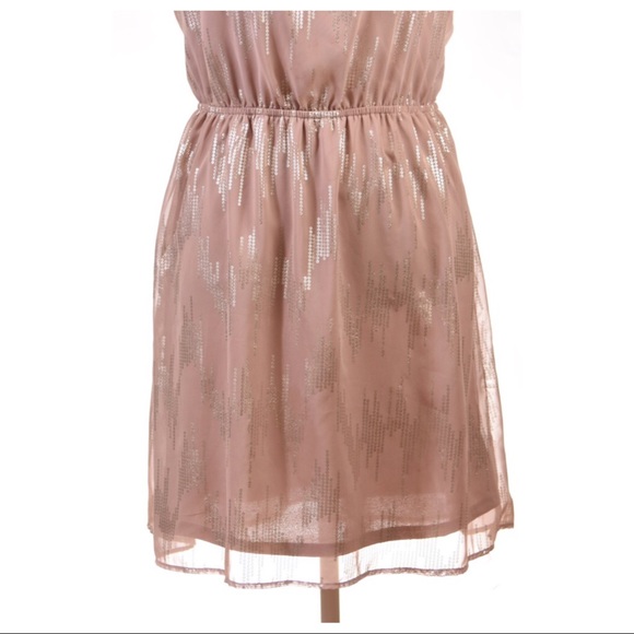 FOREVER 21 Nude Shiny Gold Pattern Dress - Picture 2 of 8